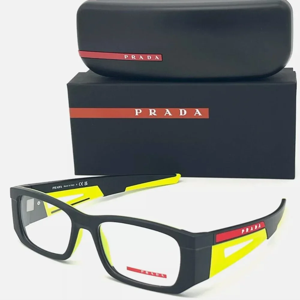 NEW Prada Matte Yellow Black Eyeglasses